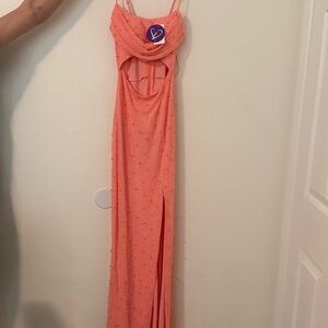 Windsor Peach Front Cut Dress